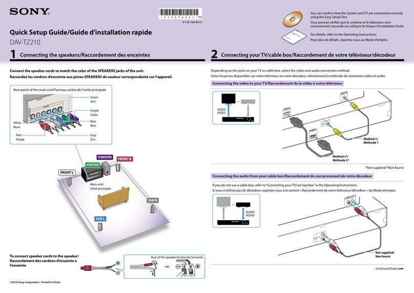 Sony DAV-TZ210 operating instructions