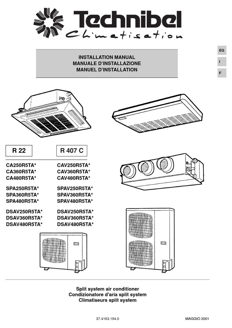 Tecnibel CA250R5TA Series installation manual