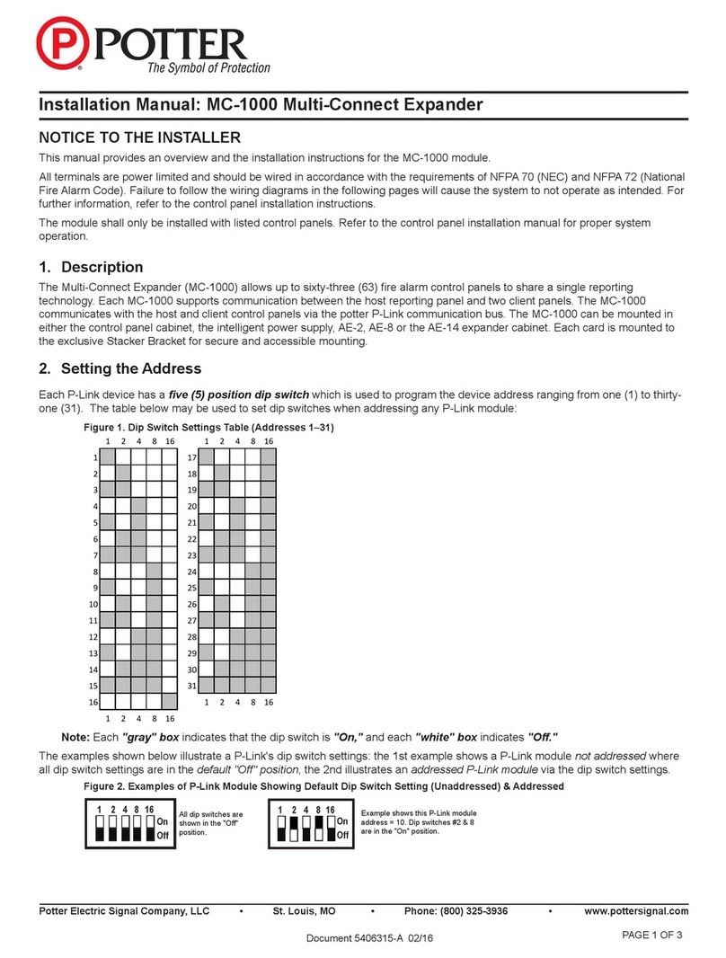Potter MC-1000 installation manual