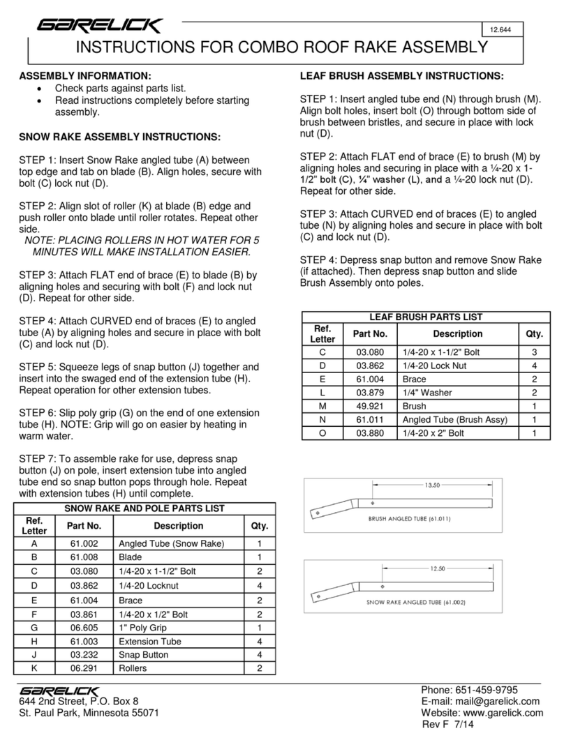 Garelick 89621 Assembly instructions