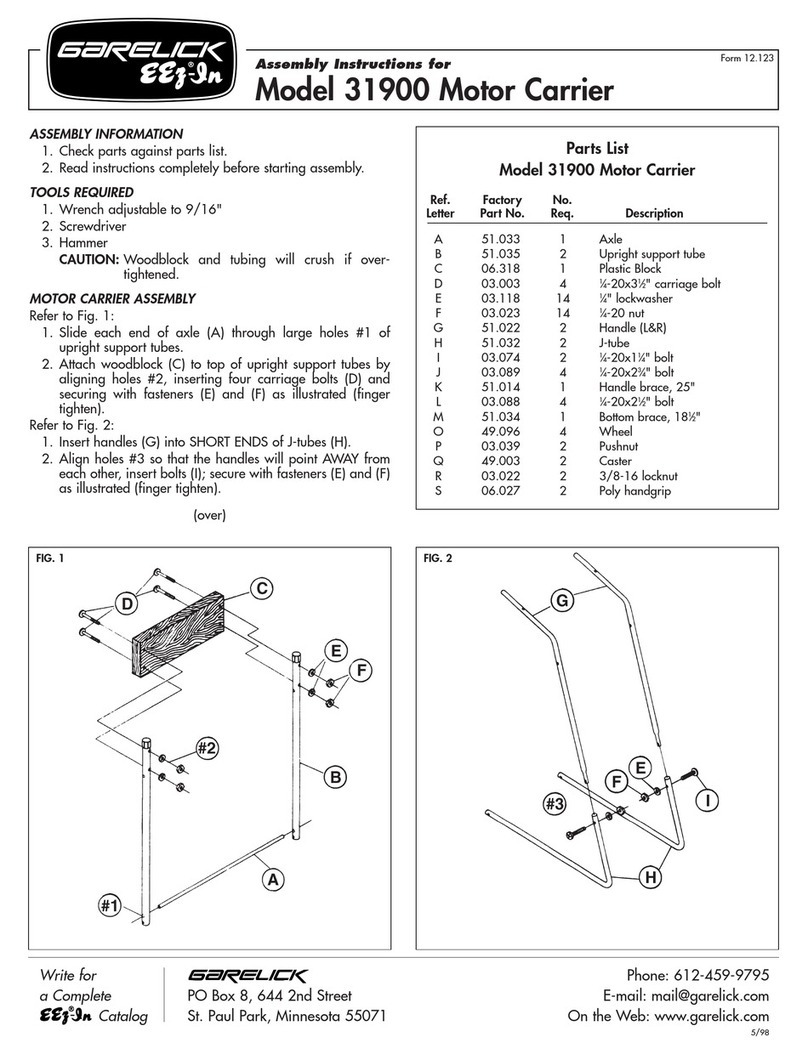 Garelick 31900 Assembly instructions