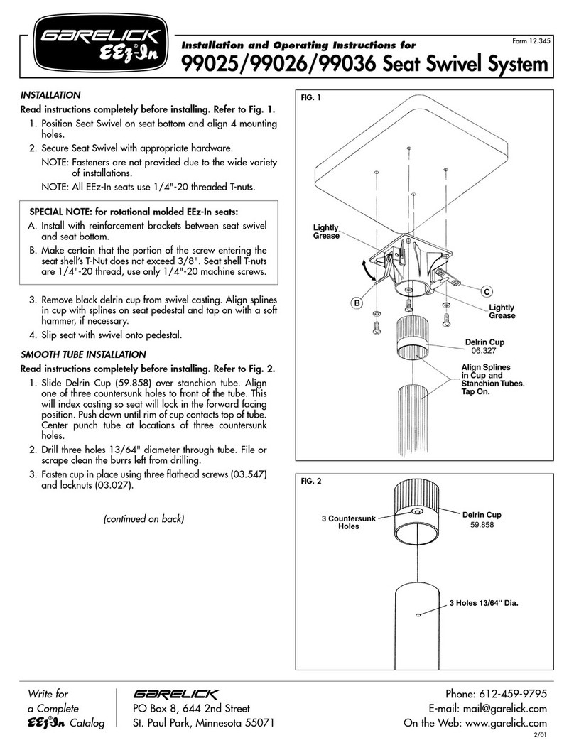 Garelick 99025 Installation and operating instructions