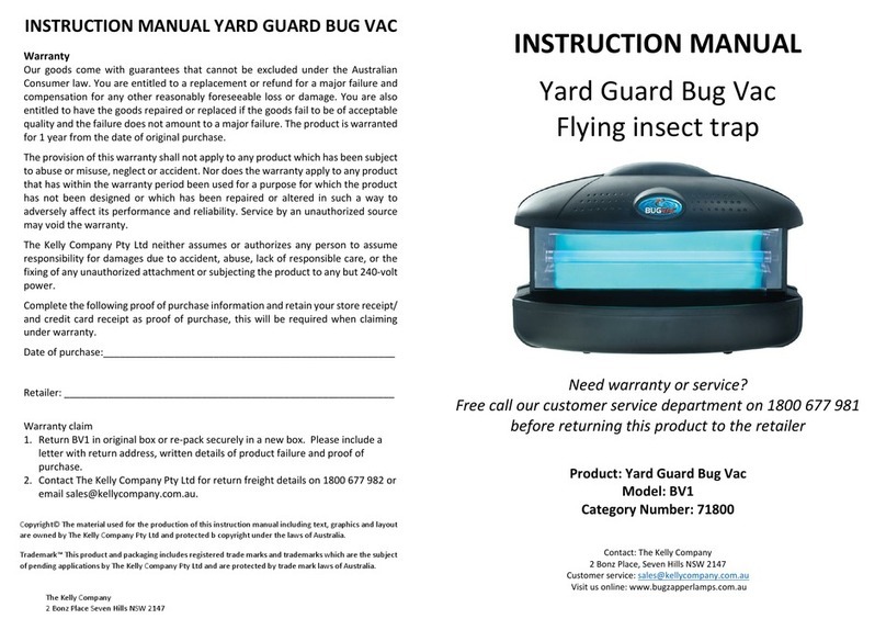 Kelly Yard Guard Bug Vac instruction manual