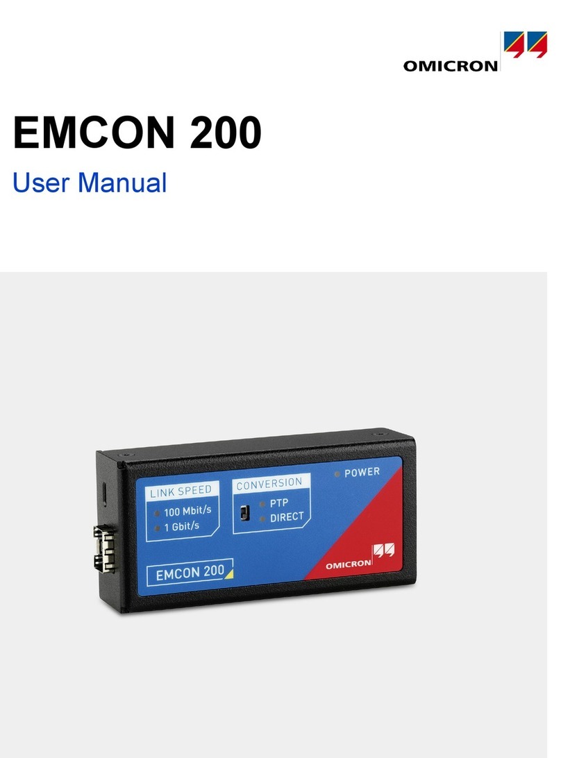 Omicron EMCON 200 user manual
