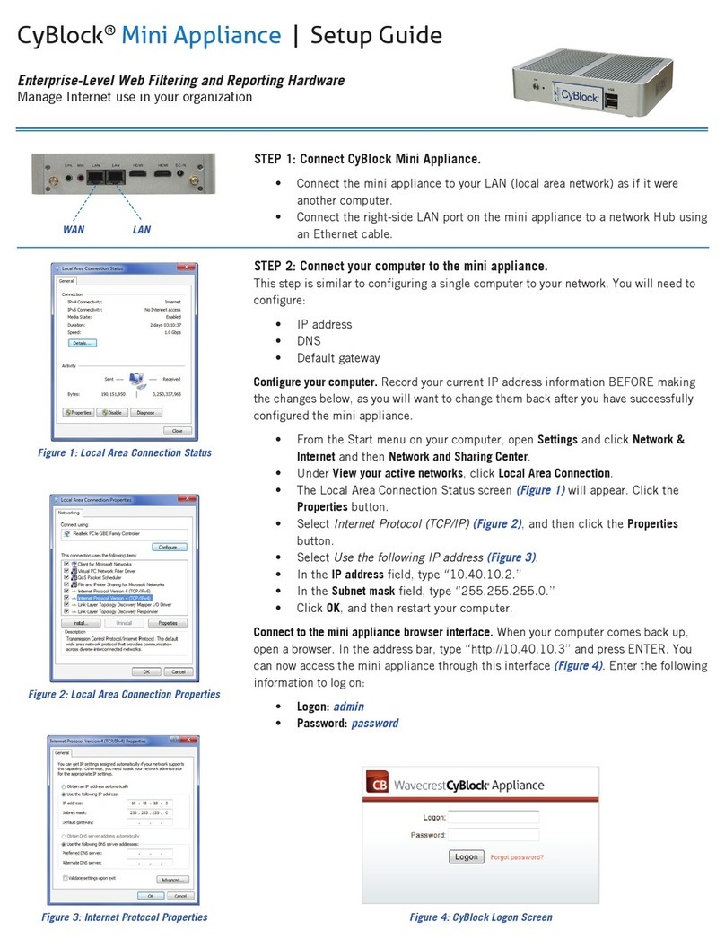 Wavecrest CyBlock Mini Appliance Setup guide Wavecrest CyBlock Mini Appliance Setup guide