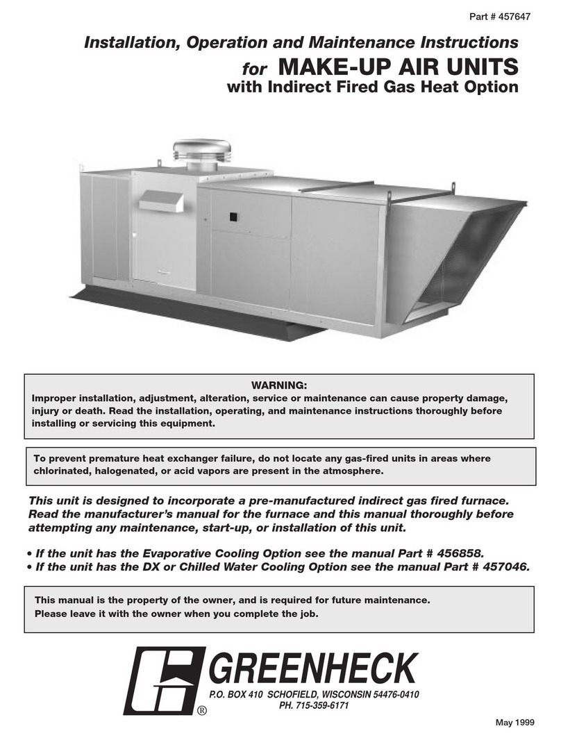 Greenheck IG-100 Installation and operating instructions