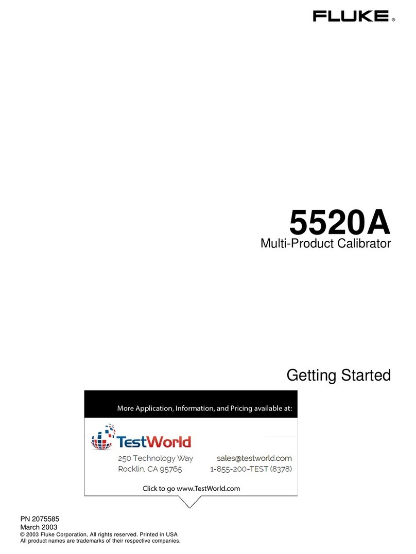 Fluke 5520A Service User manual Fluke 5520A Service User manual