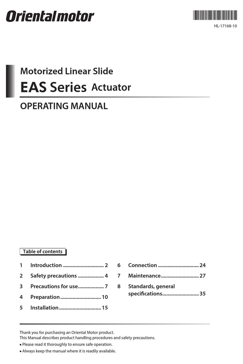 Oriental motor EAS Series operating manual