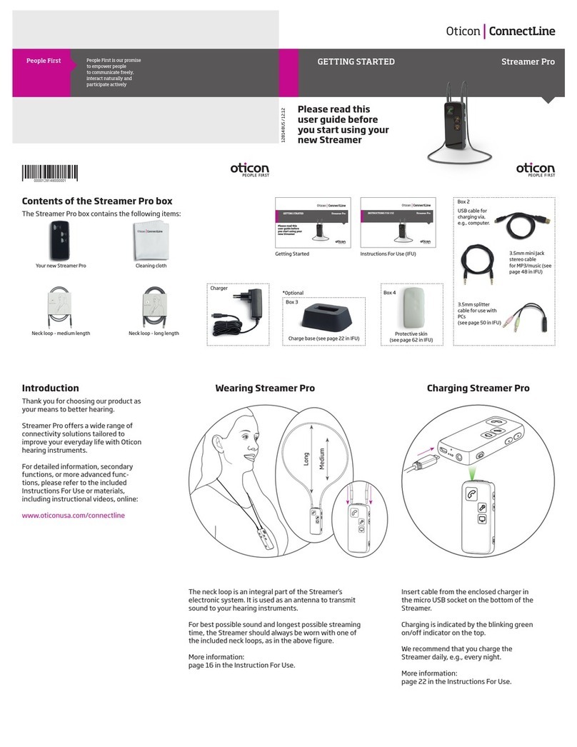 oticon STREAMER PRO Getting started