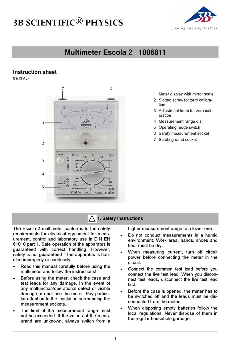 3B SCIENTIFIC PHYSICS Escola 2 instruction sheet