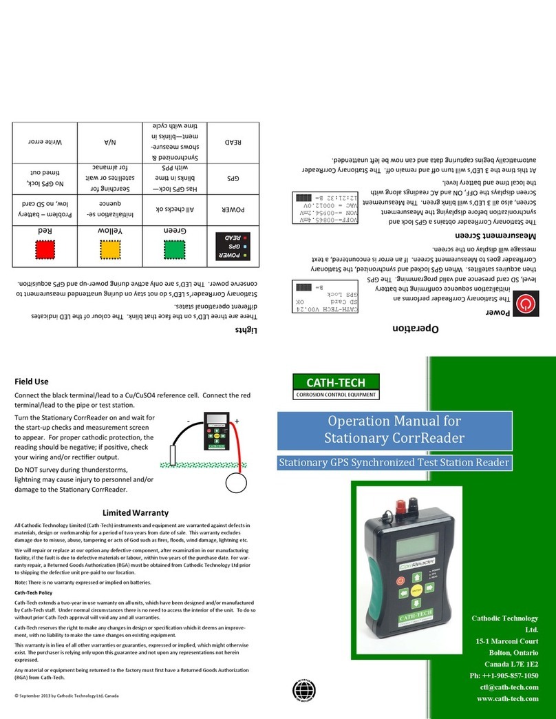 Cathodic Technology CorrReader Operation manual