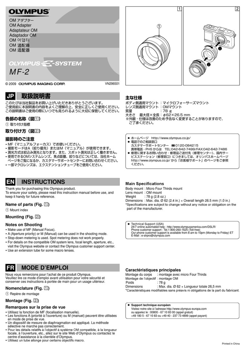 Olympus E-System MF-2 User manual