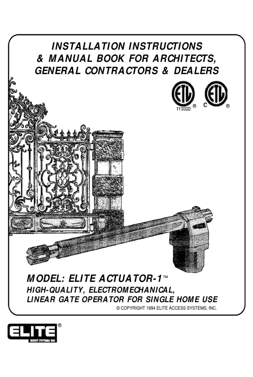 Elite ACTUATOR-1 User manual