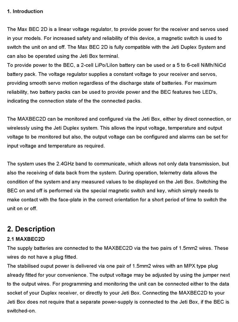 JETI model Max BEC 2D manual