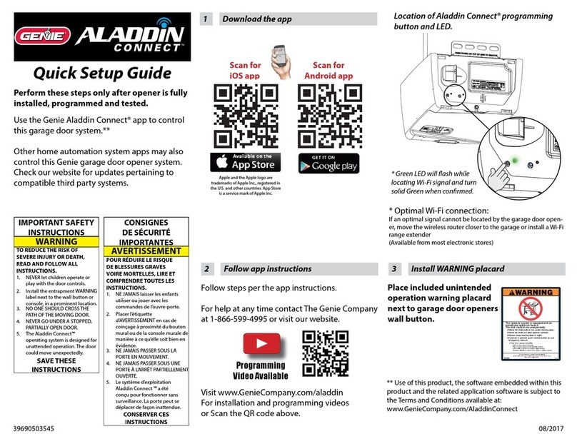 Genie Aladdin Connect User manual Genie Aladdin Connect User manual