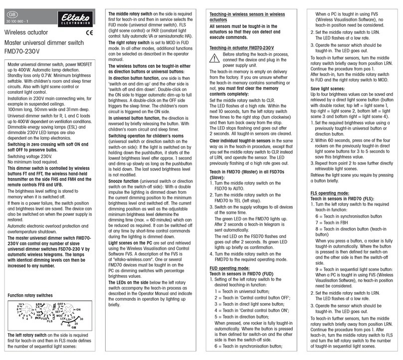 Eltako FMD70-230V User manual