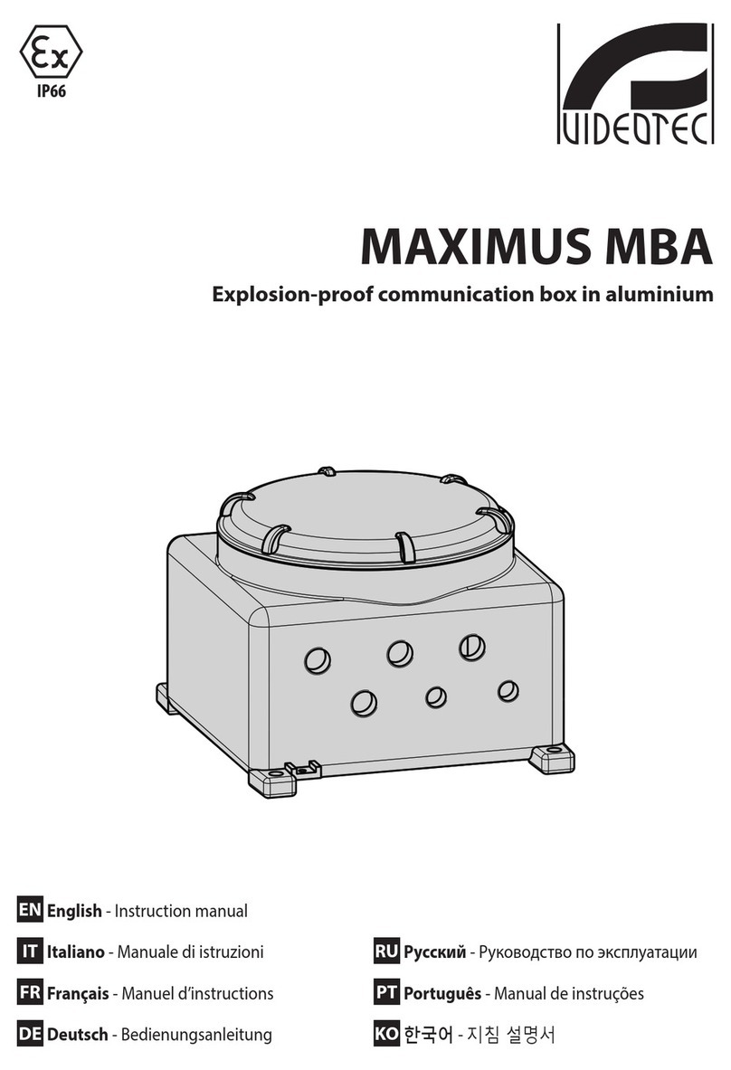 Videotec MAXIMUS MBA instruction manual