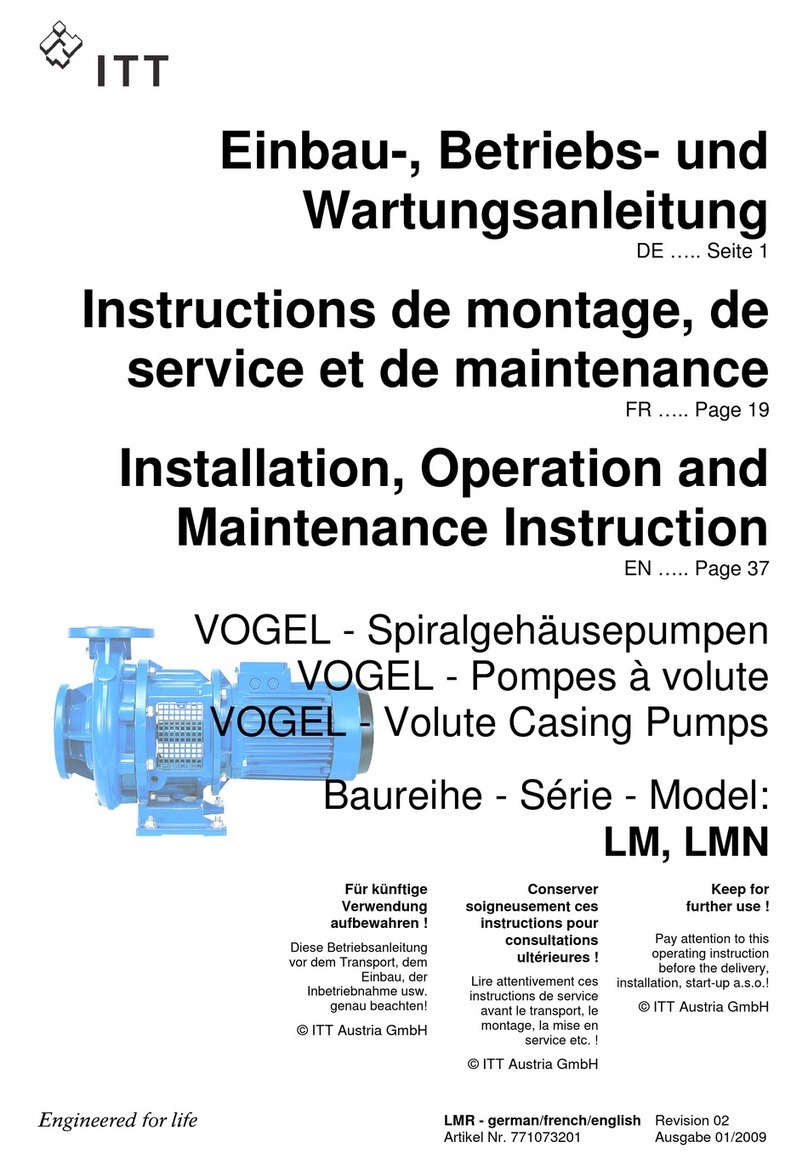 ITT VOGEL LMN 32-200 Installation and operating instructions