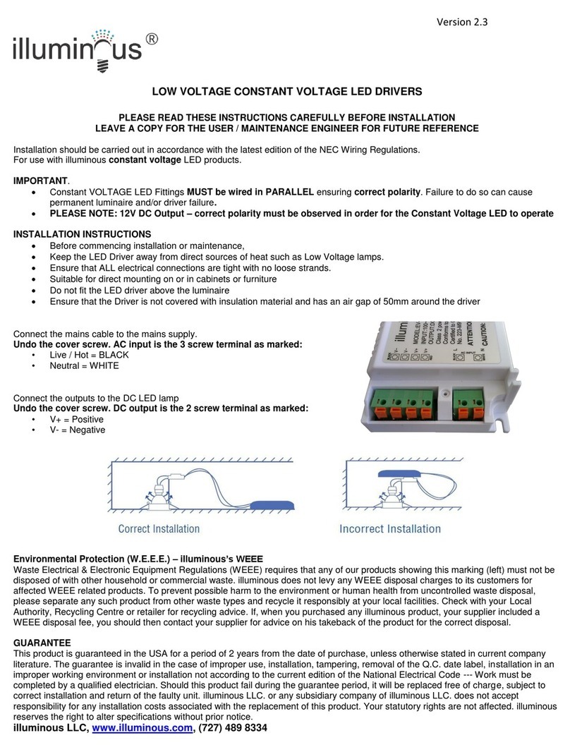 Illuminous EV-12V-4000-60D installation instructions