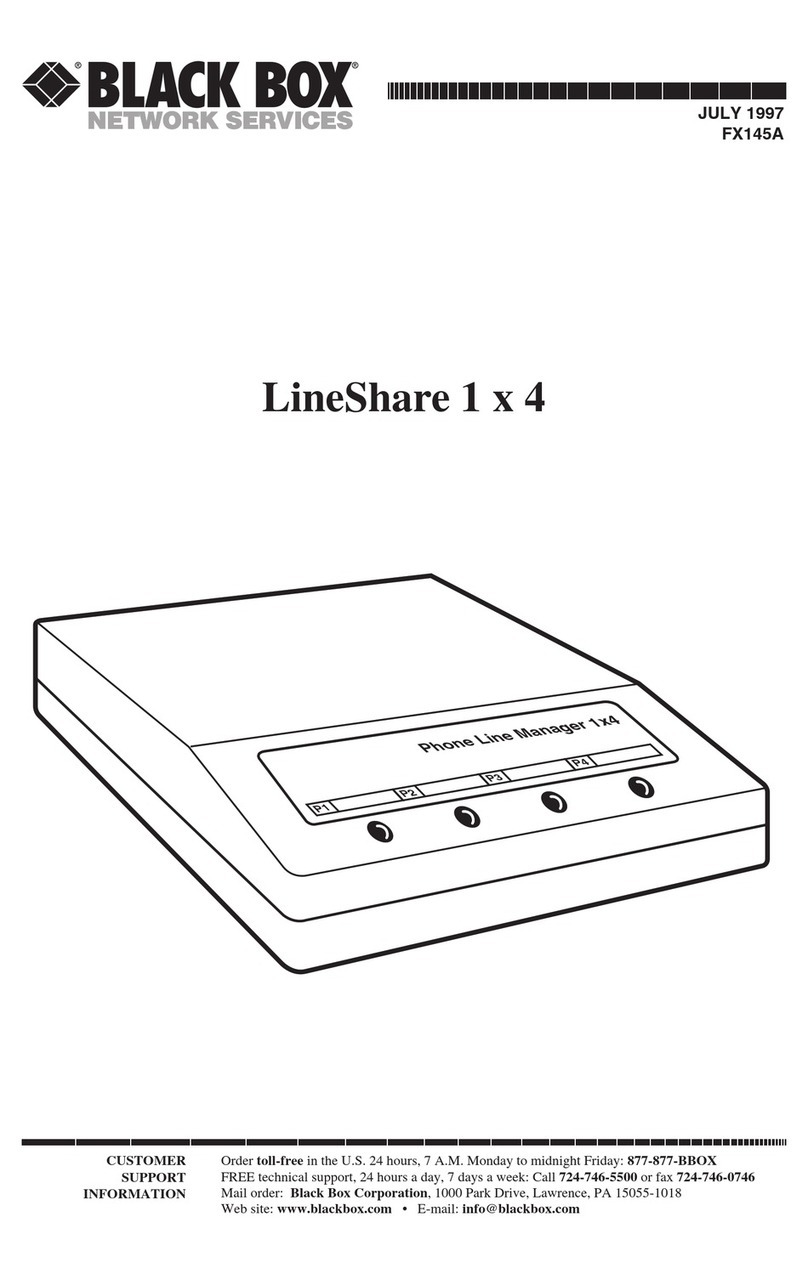 Black Box LineShare 1 x 4 User manual