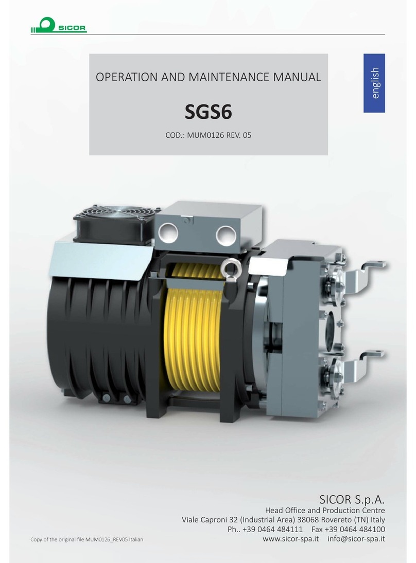 Sicor SGS6 Operating and maintenance manual
