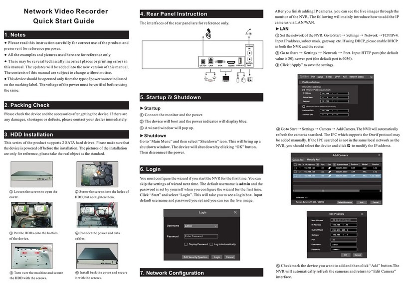 TVT Digital TD-3300H2 quick start guide
