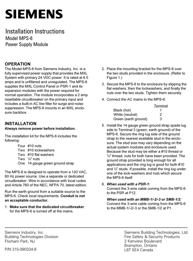 Siemens MPS-6 User manual