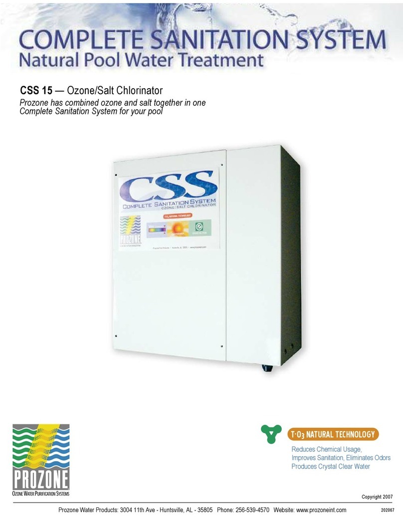 Prozone Water Products Complete Sanitation System 15 User manual