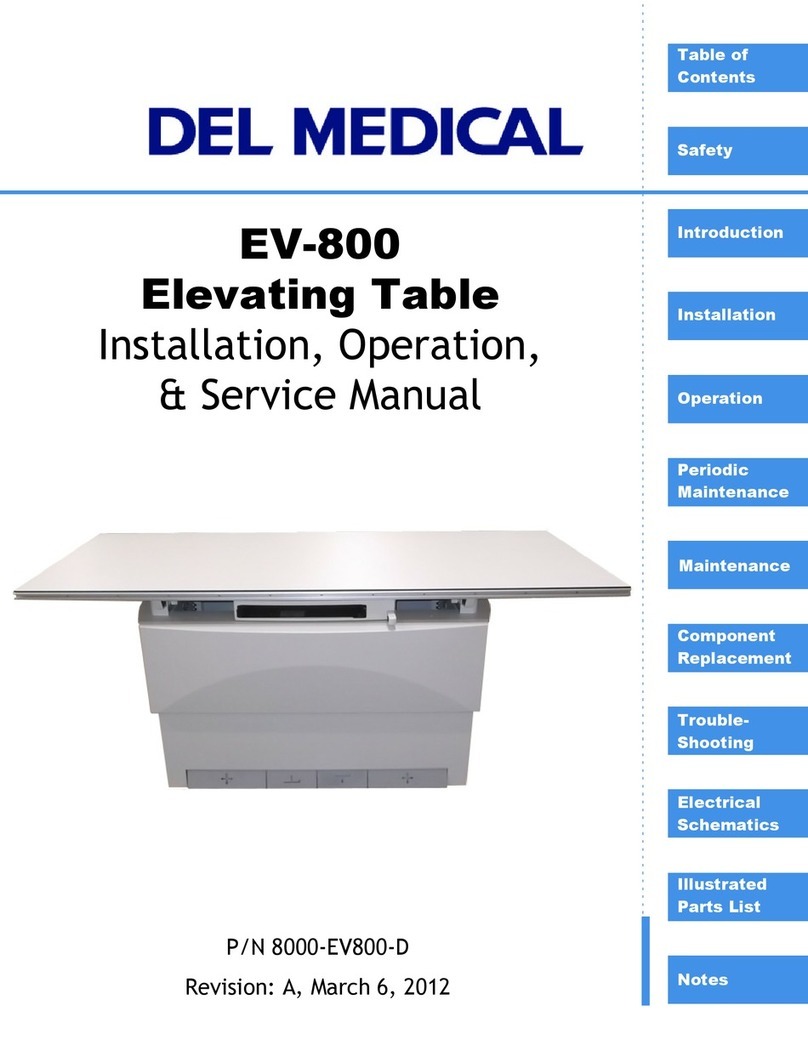 Del Medical EV-800 Installation, operation & service manual Del Medical EV-800 Installation, operation & service manual