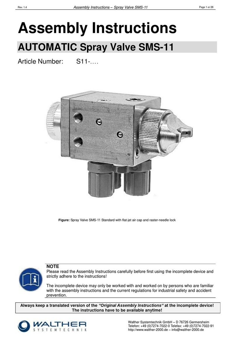 Walther Systemtechnik S11 series Assembly instructions