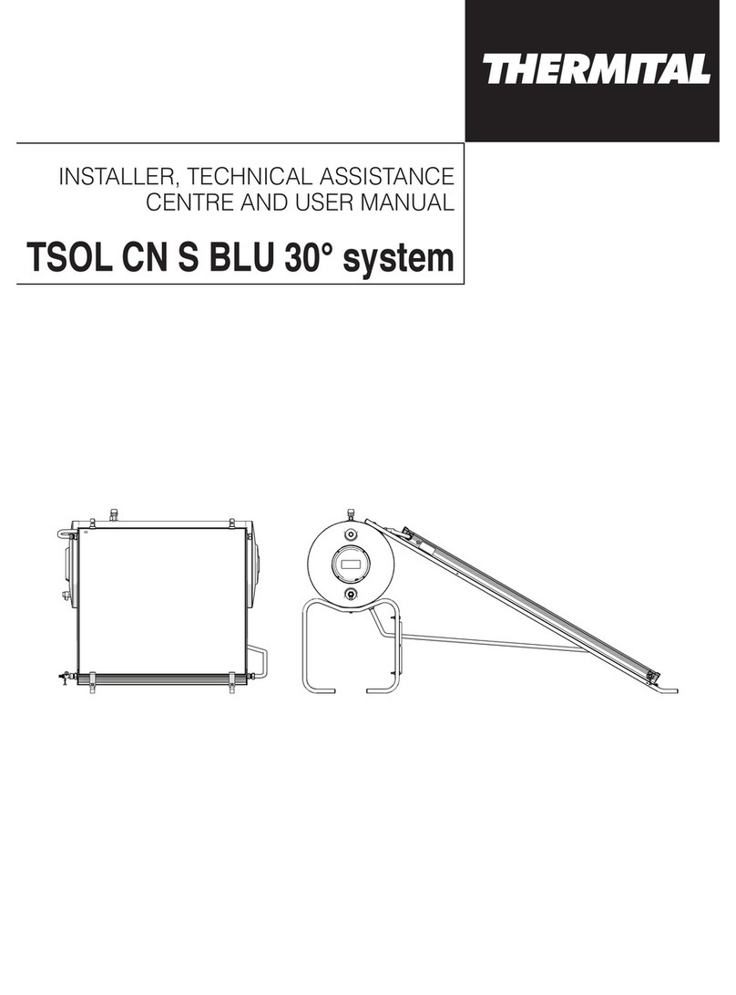 thermital TSOL CN 150/1 S BLU 30 Installer, technical assistance centre and user manual