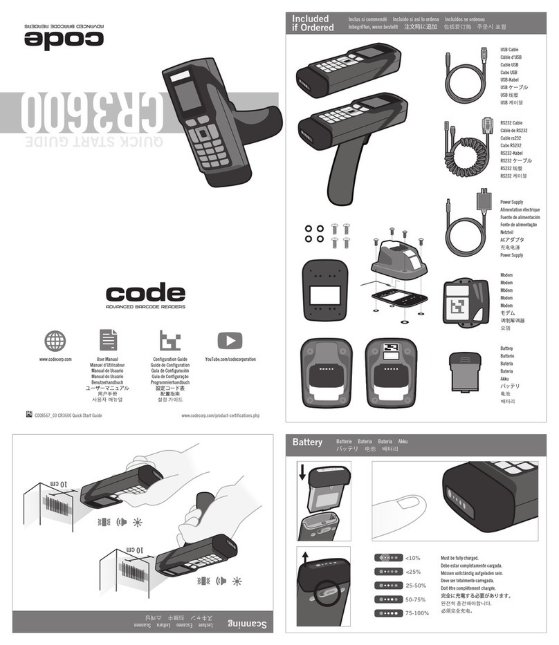 Code CR3600 User manual