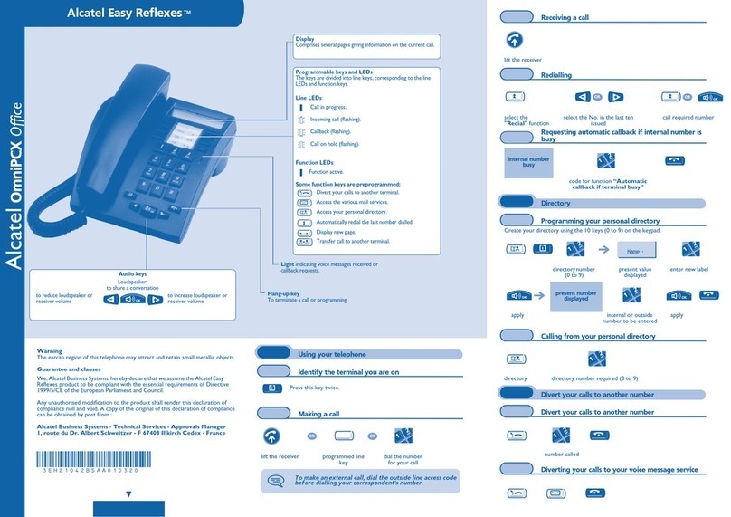 Alcatel Easy Reflexes User manual