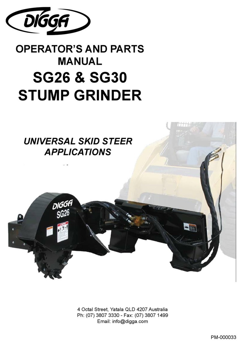 Digga SG26 Operator and parts manual