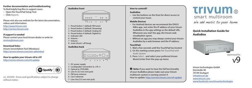 Trivum AudioBox Quick installation guide