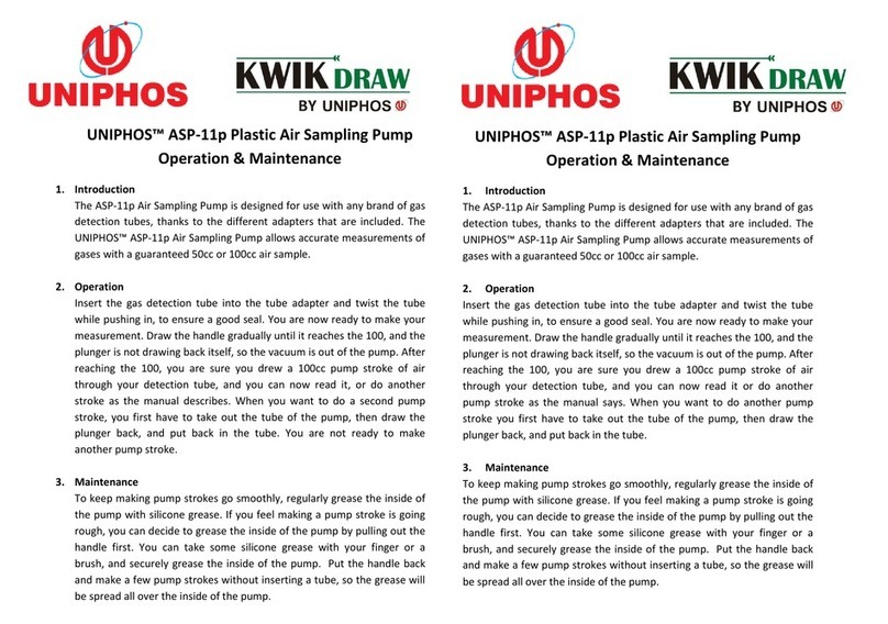 Uniphos UNIPHOS KWIK DRAW ASP-11p Operation & maintenance manual Uniphos UNIPHOS KWIK DRAW ASP-11p Operation & maintenance manual