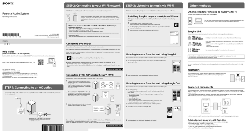 Sony SRS-ZR5 User manual Sony SRS-ZR5 User manual