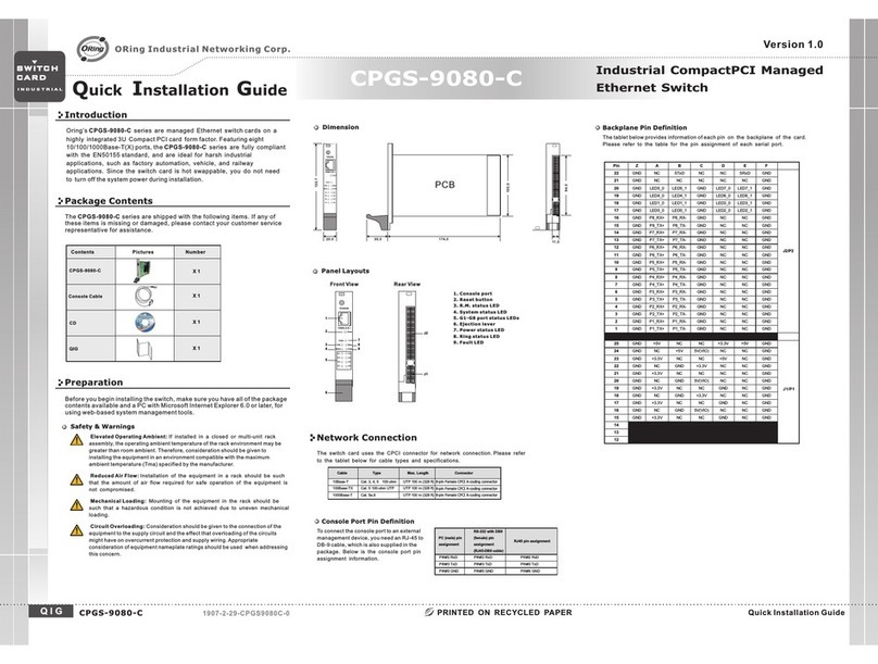 ORiNG CPGS-9080-C Quick installation guide