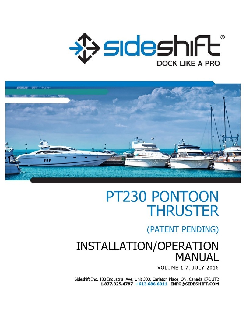 Sideshift PT230 PONTOON THRUSTER Installation & operation manual