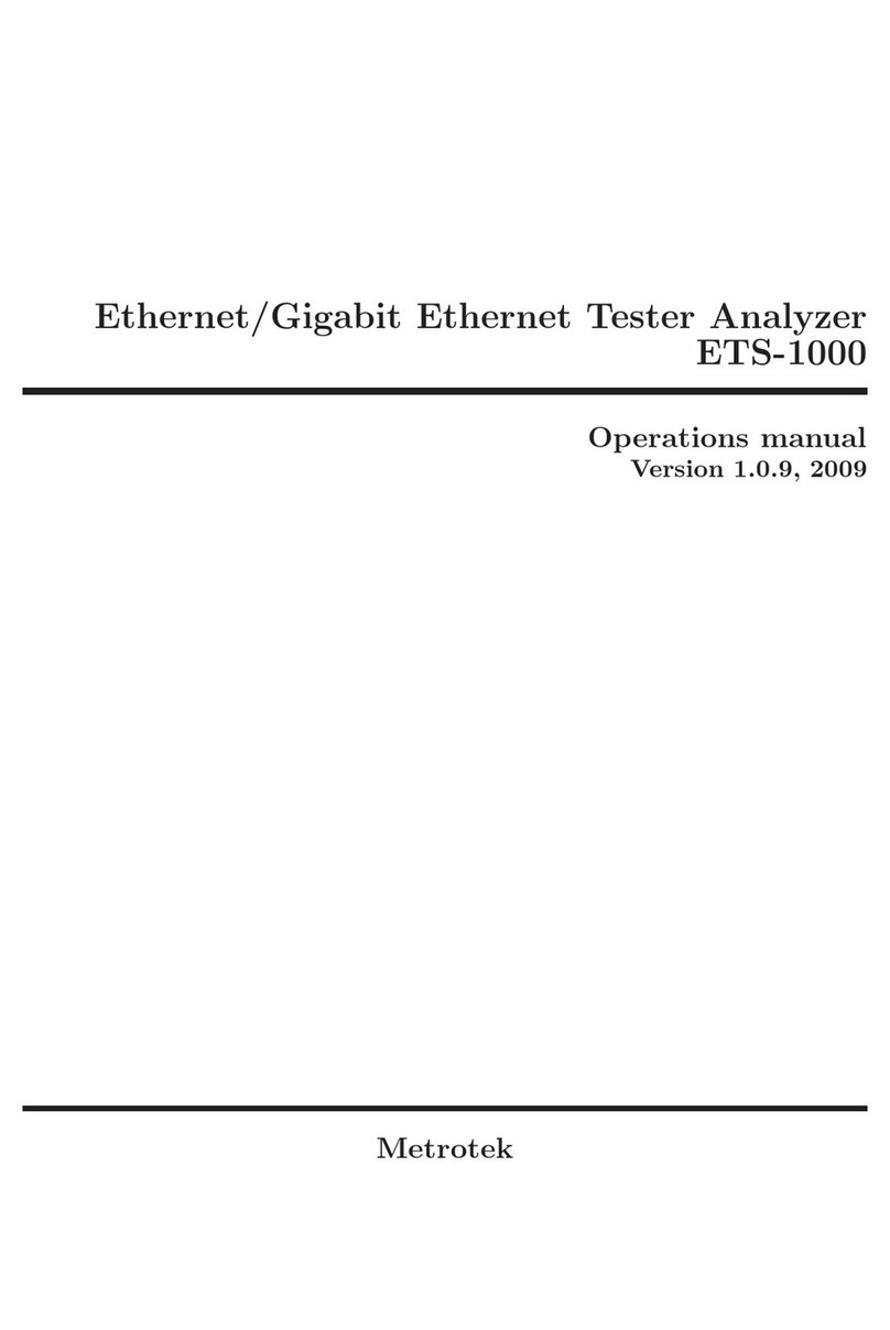 metrotek ETS-1000 Operation manual