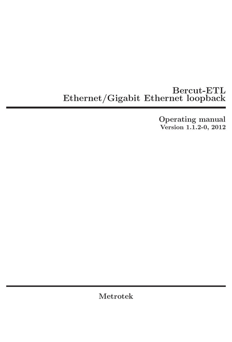 metrotek Bercut-ETL operating manual
