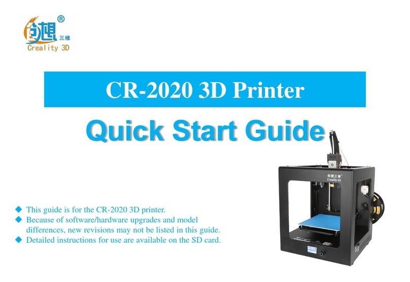 Creality 3D CR-2020 Operating and maintenance instructions