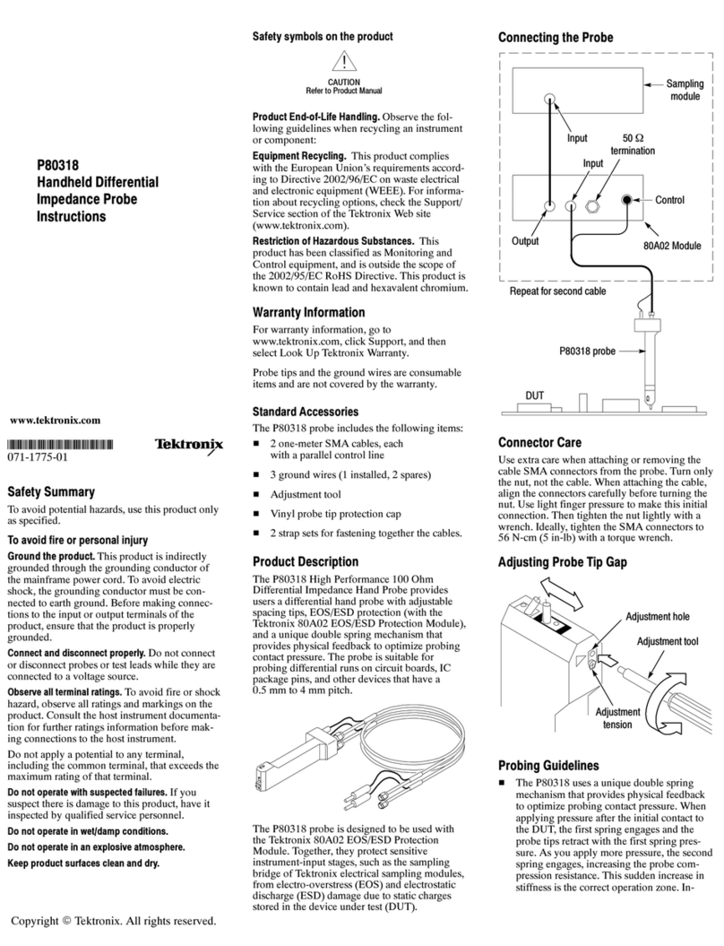 Tektronix P80318 instructions