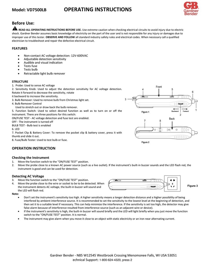 GB VD7500LB operating instructions