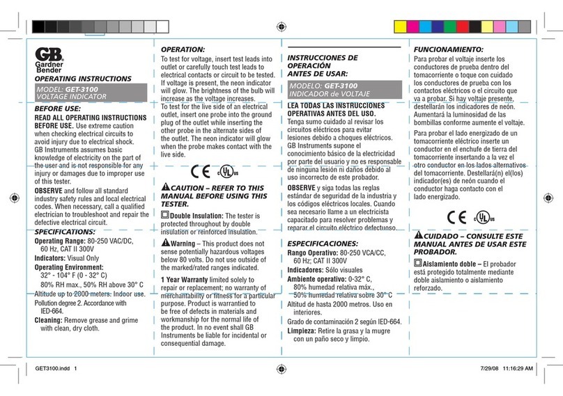 GB GET-3100 User manual