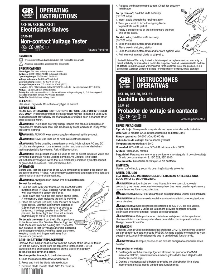 GB RKT-10 operating instructions