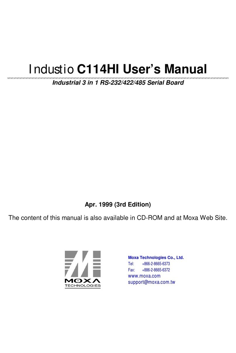 Moxa Technologies Industio C114HI User manual Moxa Technologies Industio C114HI User manual