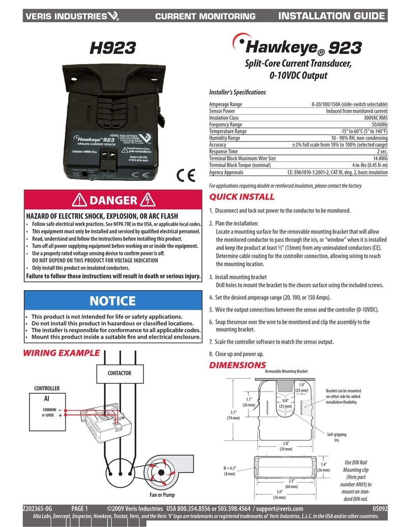 Veris Hawkeye 923 installation guide