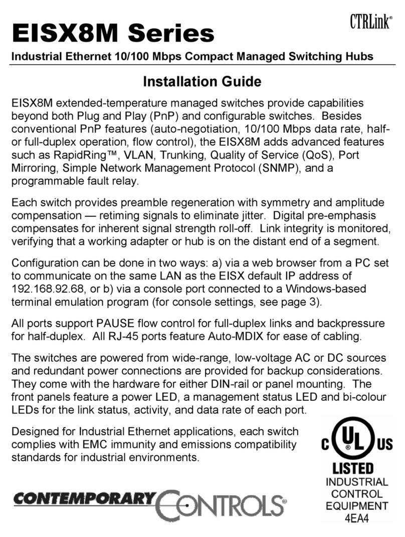 Contemporary Controls EISX8M series User manual Contemporary Controls EISX8M series User manual