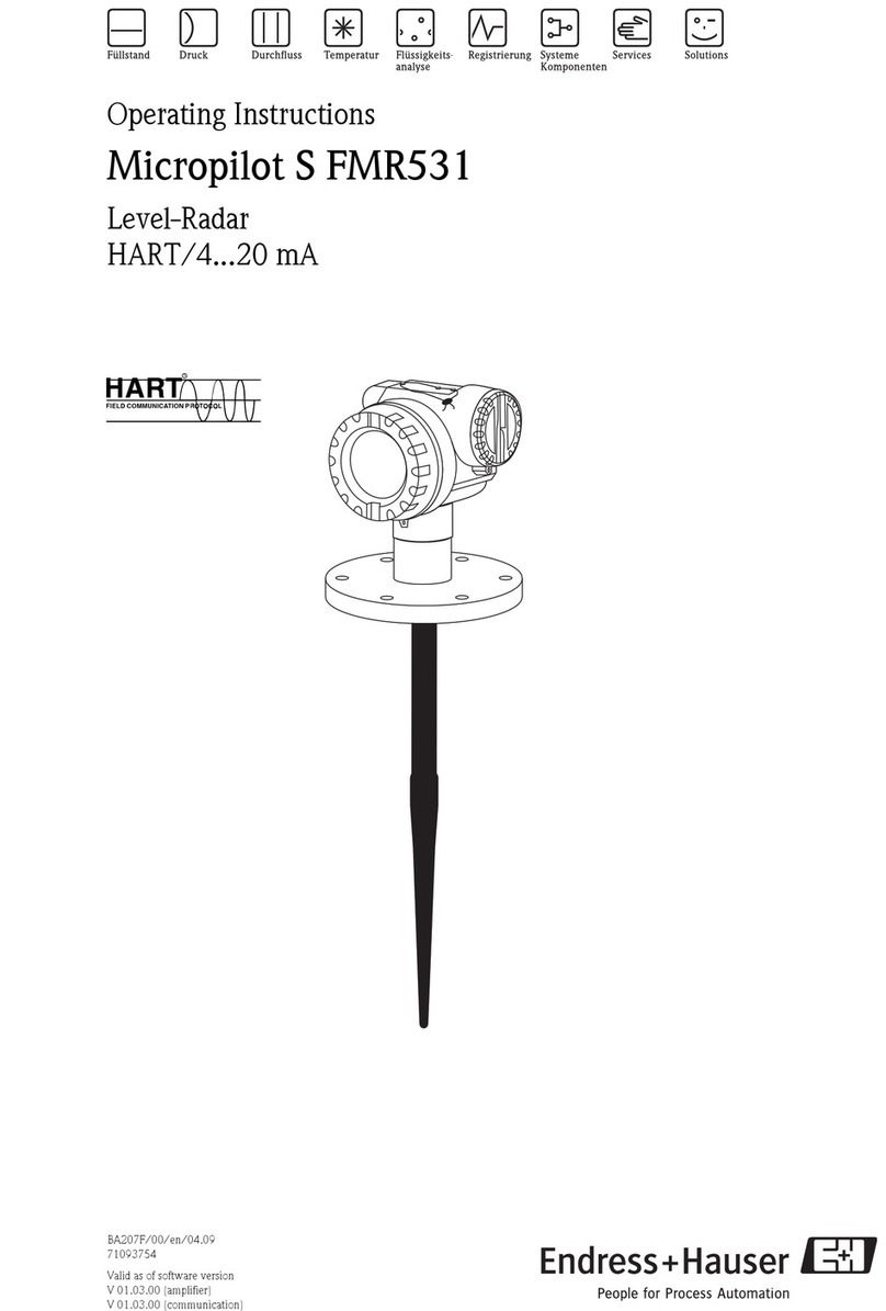 Endress+Hauser Micropilot S FMR531 operating instructions